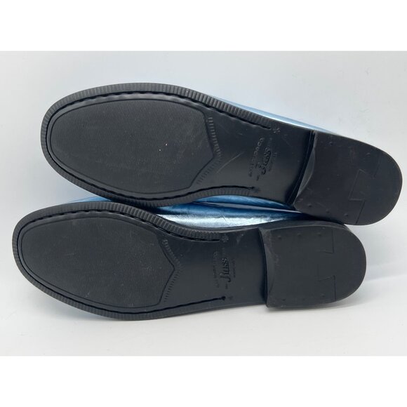 G.H. Bass Weejuns Originals Women's Wrinkled Metallic Blue Penny Loafers Size 6M - Picture 9 of 12